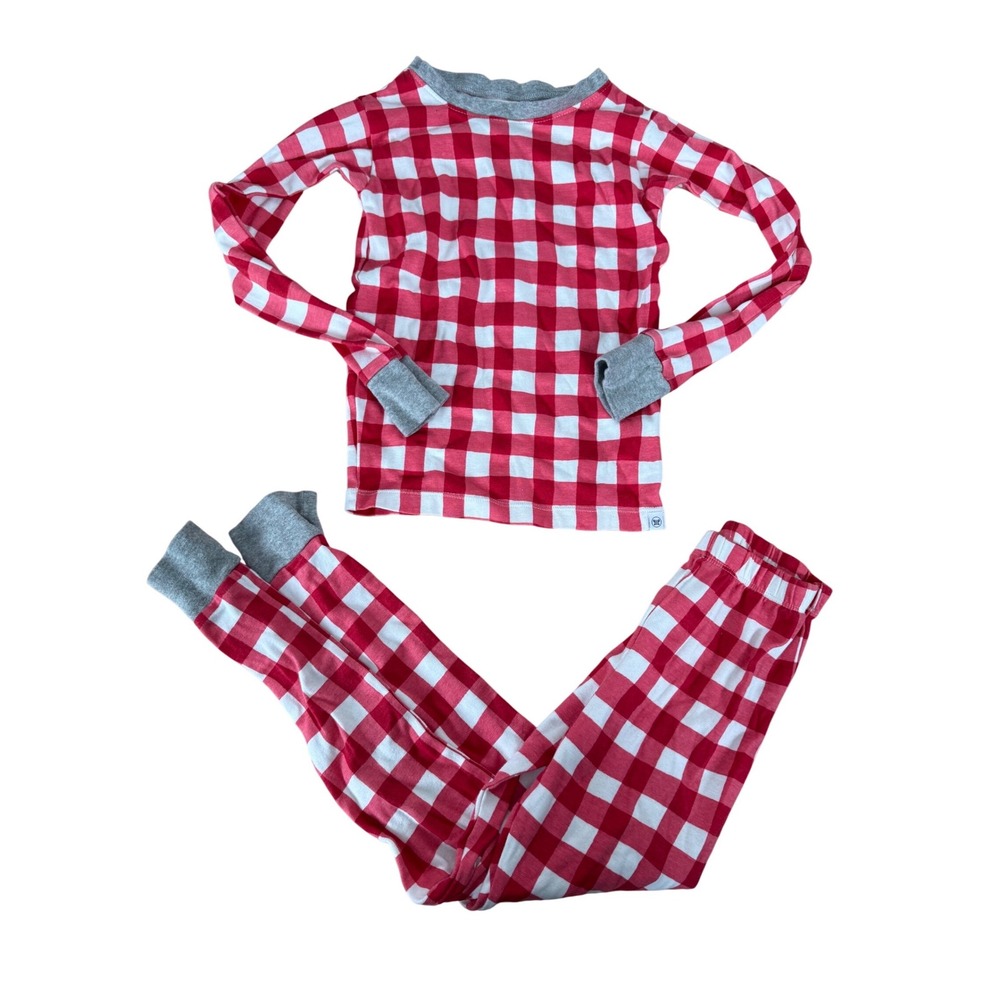 The Honest Company Holiday Pajama Set - Painted Buffalo plaid red